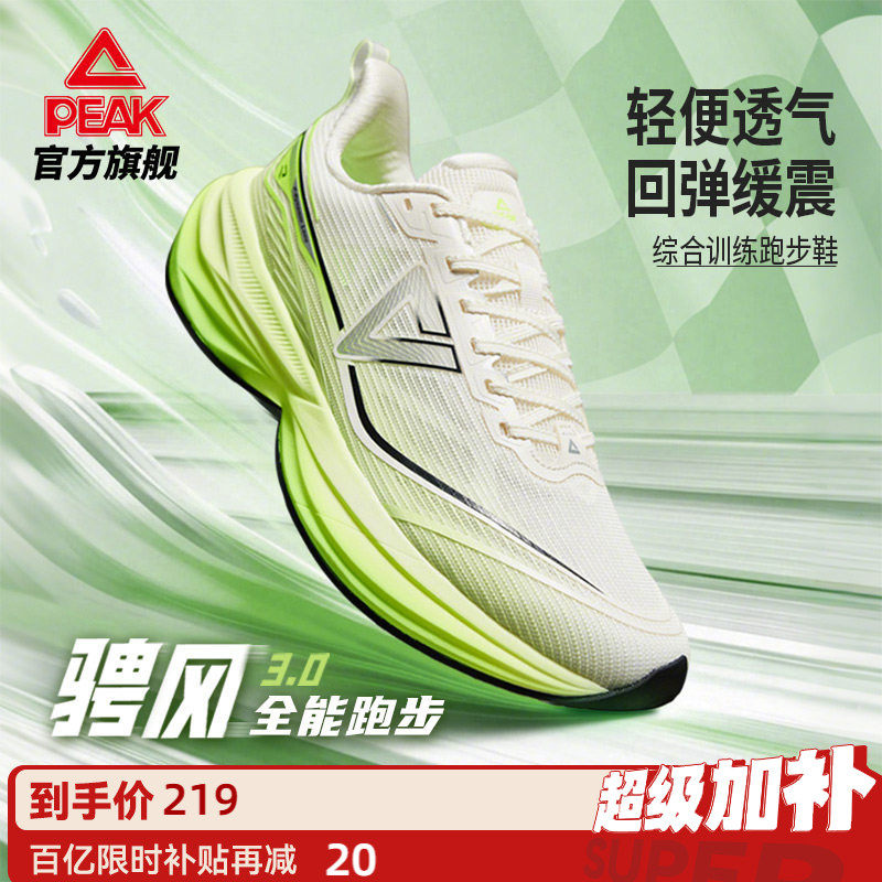 匹克态极骋风3.0跑步鞋男女减震耐磨青少年中考体测训练运动鞋子