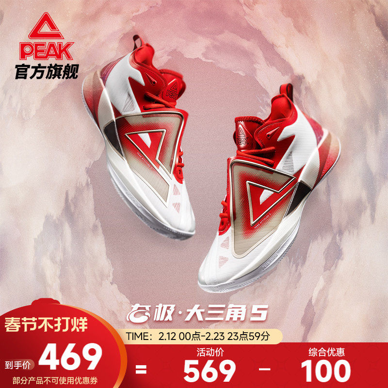 匹克态极大三角5篮球鞋男款冬季新品专业实战减震球鞋中帮运动鞋