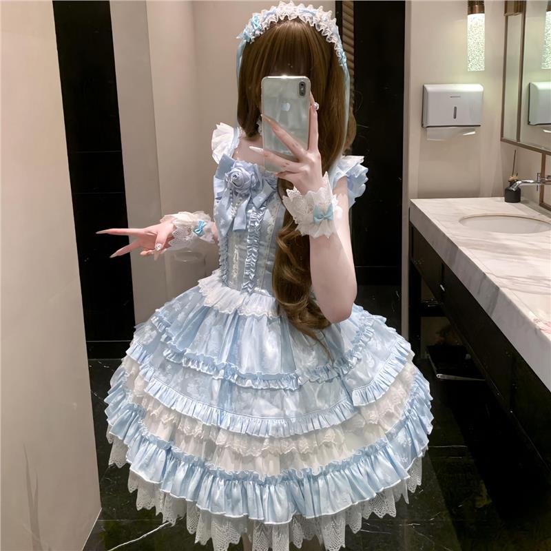 胜清冰蓝序曲洛丽塔JSK连衣裙