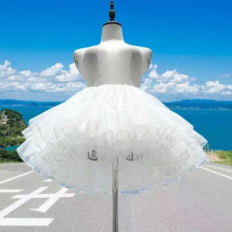 lolita裙撑COS女仆洛丽塔裙撑日常暴力蓬蓬衬裙软纱撑公主裙撑