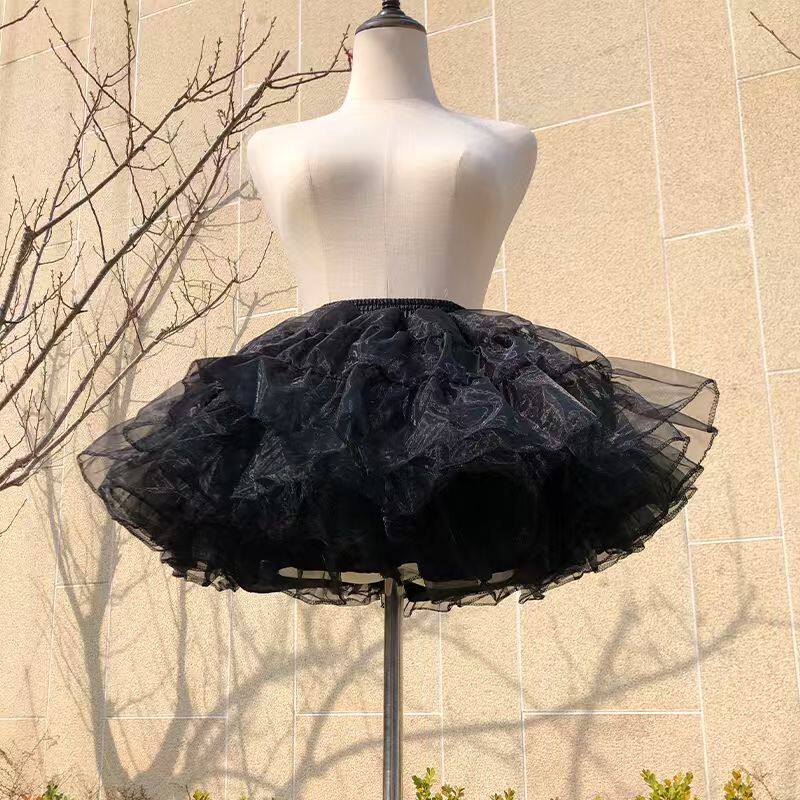 洛丽塔黑色无骨软纱裙撑