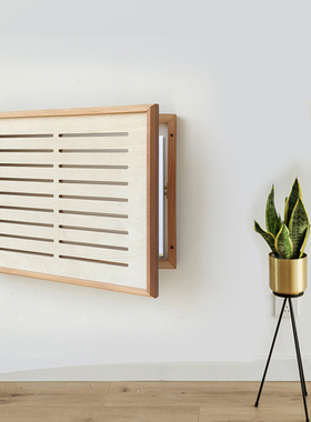 榉木全实木百叶装饰遮盖箱多媒体集线箱弱电箱配电箱光纤网络线盒