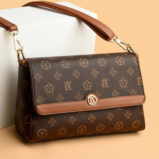 真皮女包2024新款 女士中年单肩包妈妈包包大气百搭斜挎包 欧美时尚