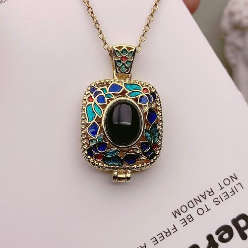 真品黑玛瑙吊坠玉髓项链石