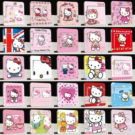 hellokitty´´Ò⿪¹ØÌùǽÌùÎÔÊÒ×°ÊÎÌùÖ½¿¨Í¨²å×ùÌù¿É°®Ìù»·ÀË®º«