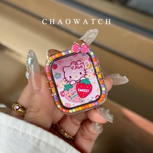 米珠kitty适用于苹果手表s11保护壳apple凯蒂猫iwatchs987s10代se