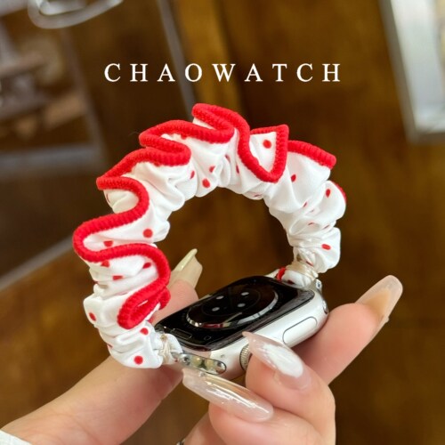 甜心少女花边发圈适用于苹果手表表带s11代apple女iwatch109876se