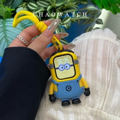 小黄人挂绳式适用于苹果手表s11保护壳iwatchs9876s10代se软套女