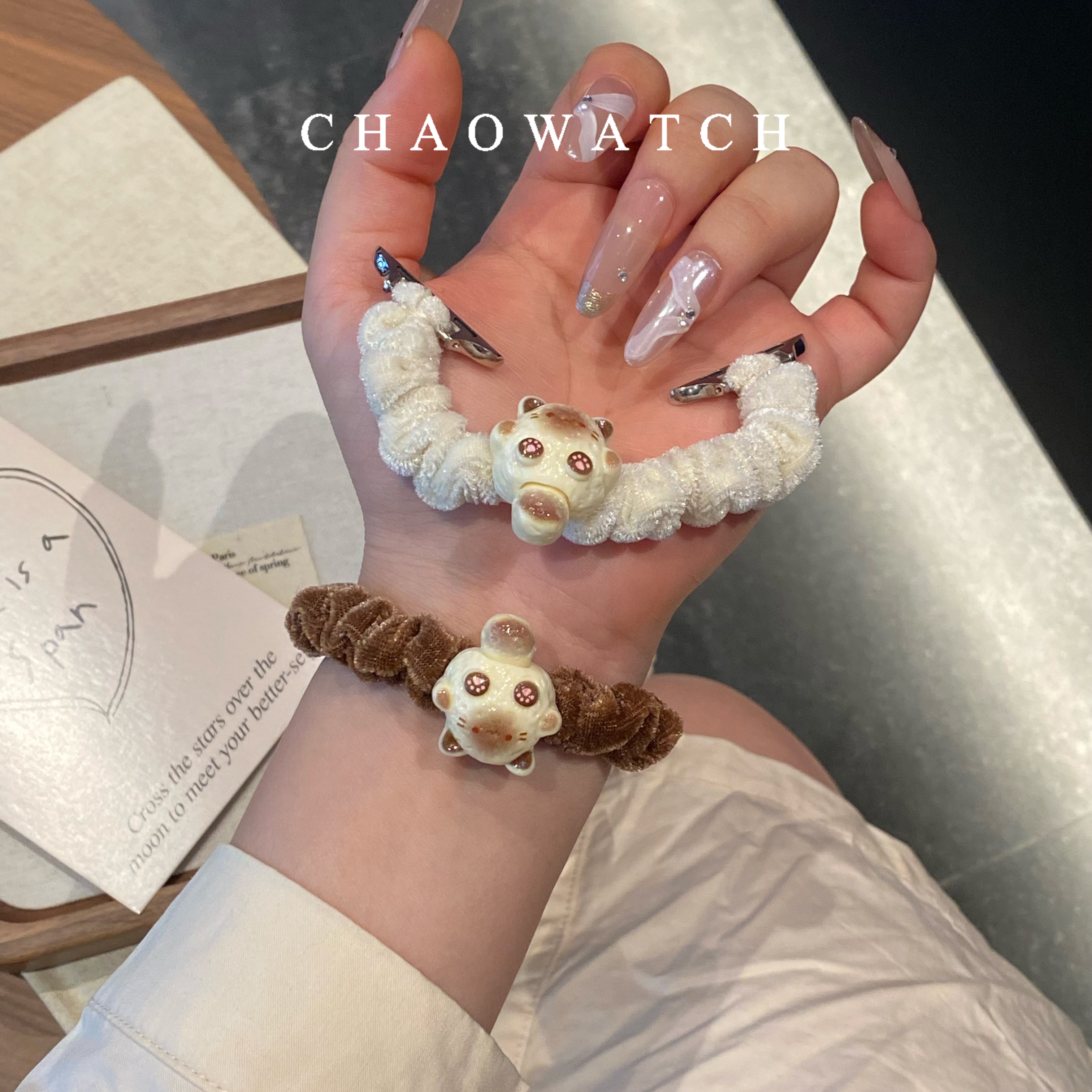 暹罗猫毛绒绒适用于苹果手表表带s11代apple女iwatch109876se冬季