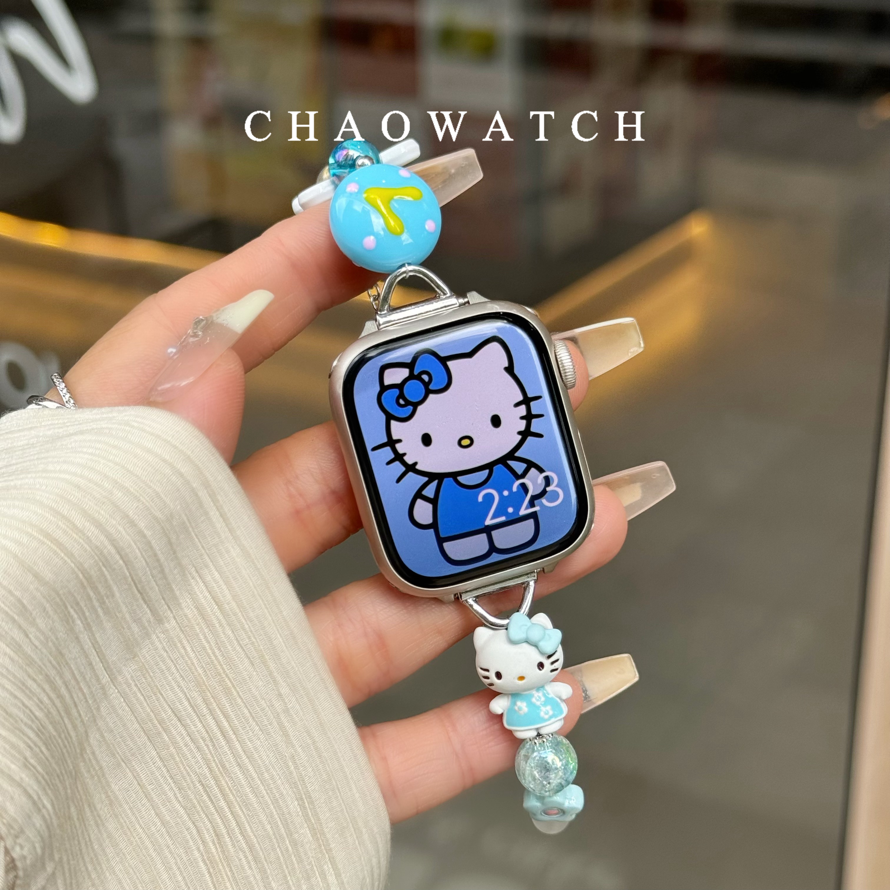 夏季Kitty猫iwatch98s10代手表带