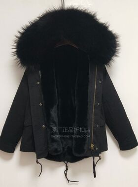 潮牌冬黑色长款大码短款男士棉服