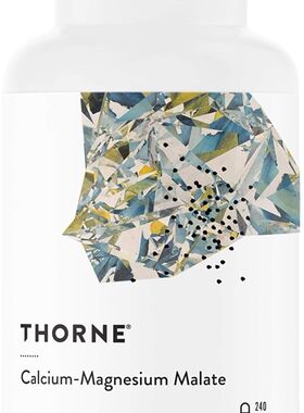 美国Thorne Research 苹果酸矿物质钙镁骨骼240粒胶囊