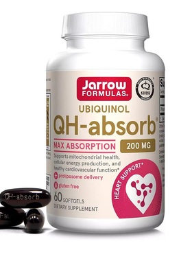 美国Jarrow QH-Absorb Q10泛醇还原辅酶200mg60粒25年10