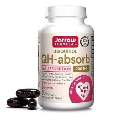 美国Jarrow QH-Absorb Q10泛醇还原辅酶200mg60粒25年10