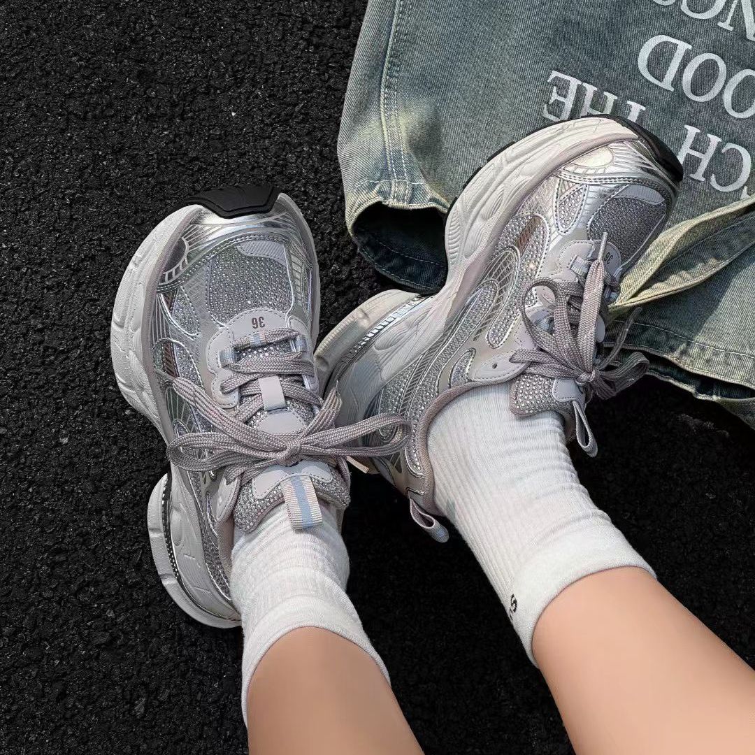 真皮牛皮！断码清仓女运动鞋老爹鞋系带休闲鞋秋季女鞋新款345001