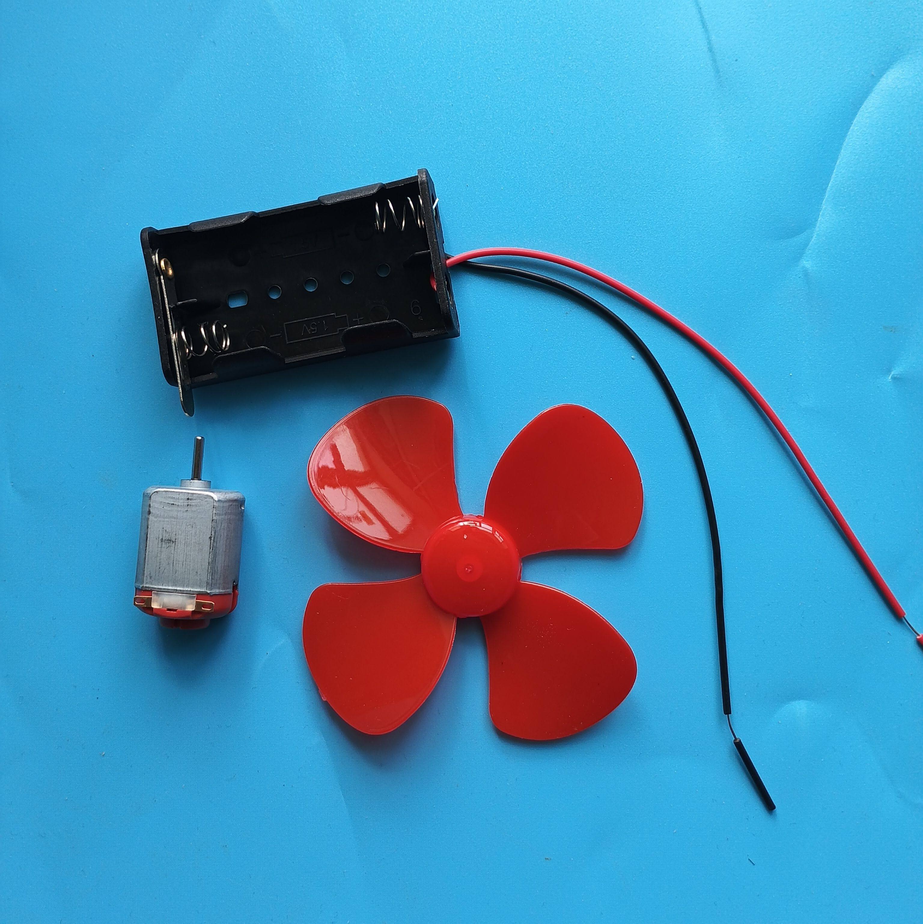 科技小制作材料风扇叶车船微型直流电机DIY制作微型电机学生手工