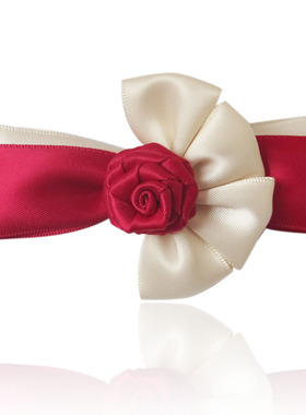 丽龙湾玫瑰花朵头饰手工韩版蝴蝶结发饰 016宫廷复古