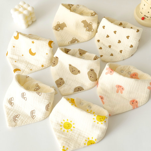 宝宝六层纱布三角巾喂奶口水巾