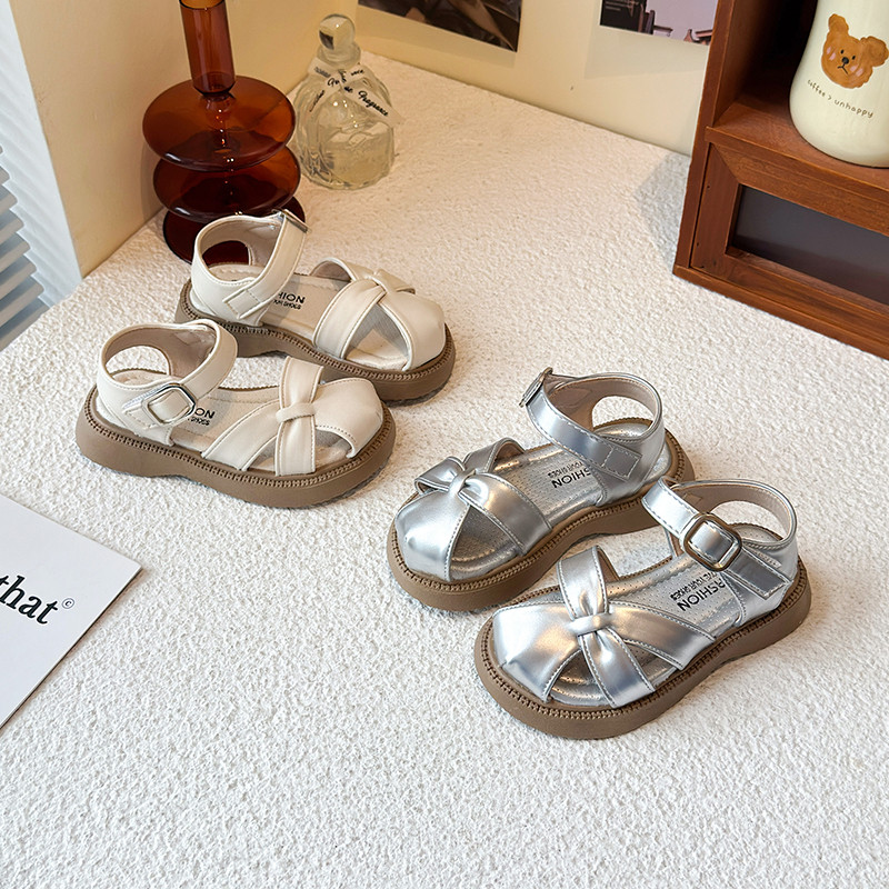 韩式风女童包头凉鞋儿童公主鞋夏季防滑厚底配裙子沙滩鞋宝宝鞋子