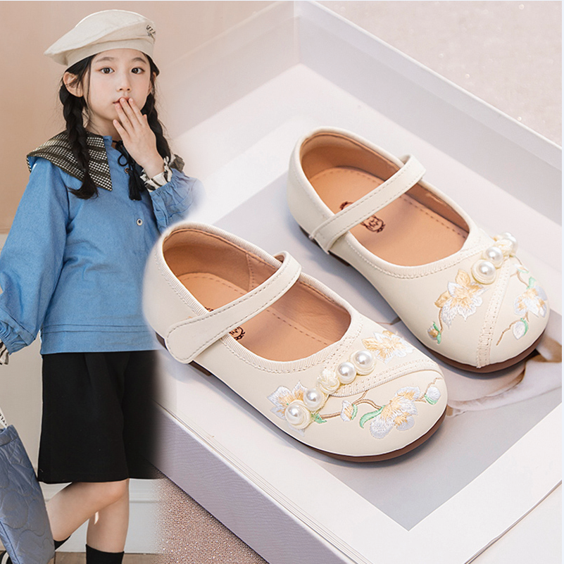 春秋儿童汉服鞋女童皮鞋