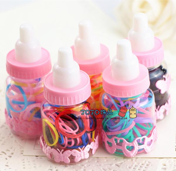 韩国宝宝儿童发饰婴儿强拉不断扎发发圈饰品奶瓶装小皮筋头绳在类目 童装/婴儿装/亲子装, 儿童配饰, 发饰中 - 来自Buy2taobao.com提供专业的淘宝代购服务