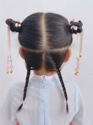 Китайский детский аксессуар для волос, ханьфу, колокольчик, китайский стиль