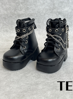 【TE BJD】4分3分 短靴皮靴impl68 扣搭挂链 1/4 1/3 BJD娃娃鞋子