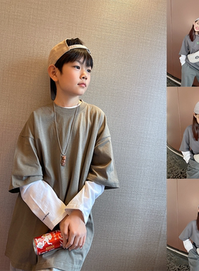 丁丁同款-宇灵铁灰T恤230克YULING街舞重磅小领口嘻哈宽松超大码T