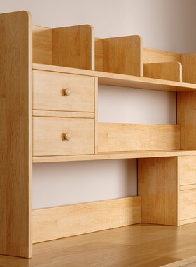 实木书架桌面置物架学生书桌上简易收纳架子办公立式多层小型书柜