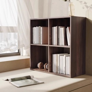 实木飘窗收纳柜格子柜窗台书架阳台上放的小柜子置物架储物矮书柜