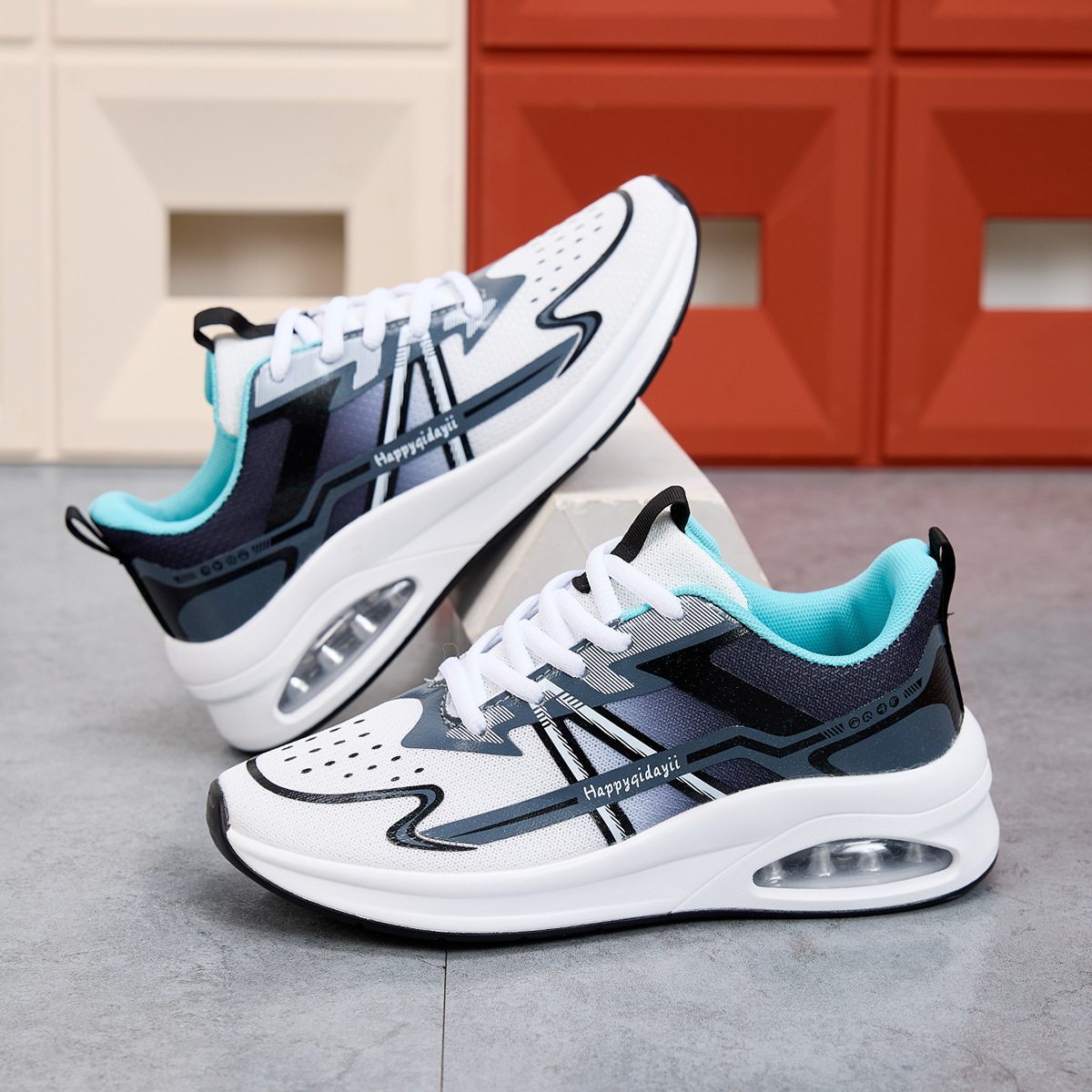 2025春夏新款网面运动跑步鞋渐变透气厚底百搭休闲轻便女鞋潮鞋子,女鞋,浅口单鞋,淘宝优惠券,粉丝福利购,淘宝优惠卷