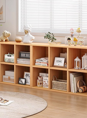 书架置物架落地矮柜现代简约收纳柜八格组合格子柜柜子储物柜书柜