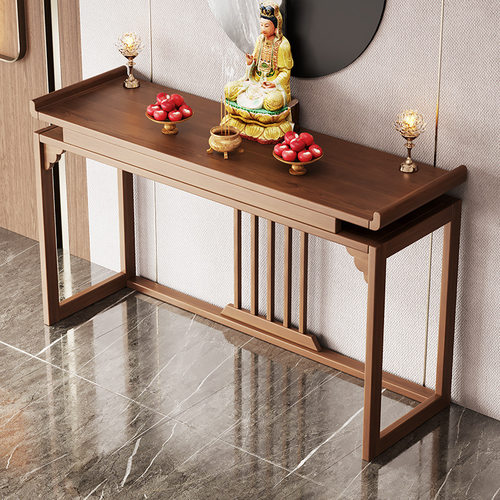 新中式玄关台现代简约玄关桌禅意条案中堂供桌客厅进门端景台窄款