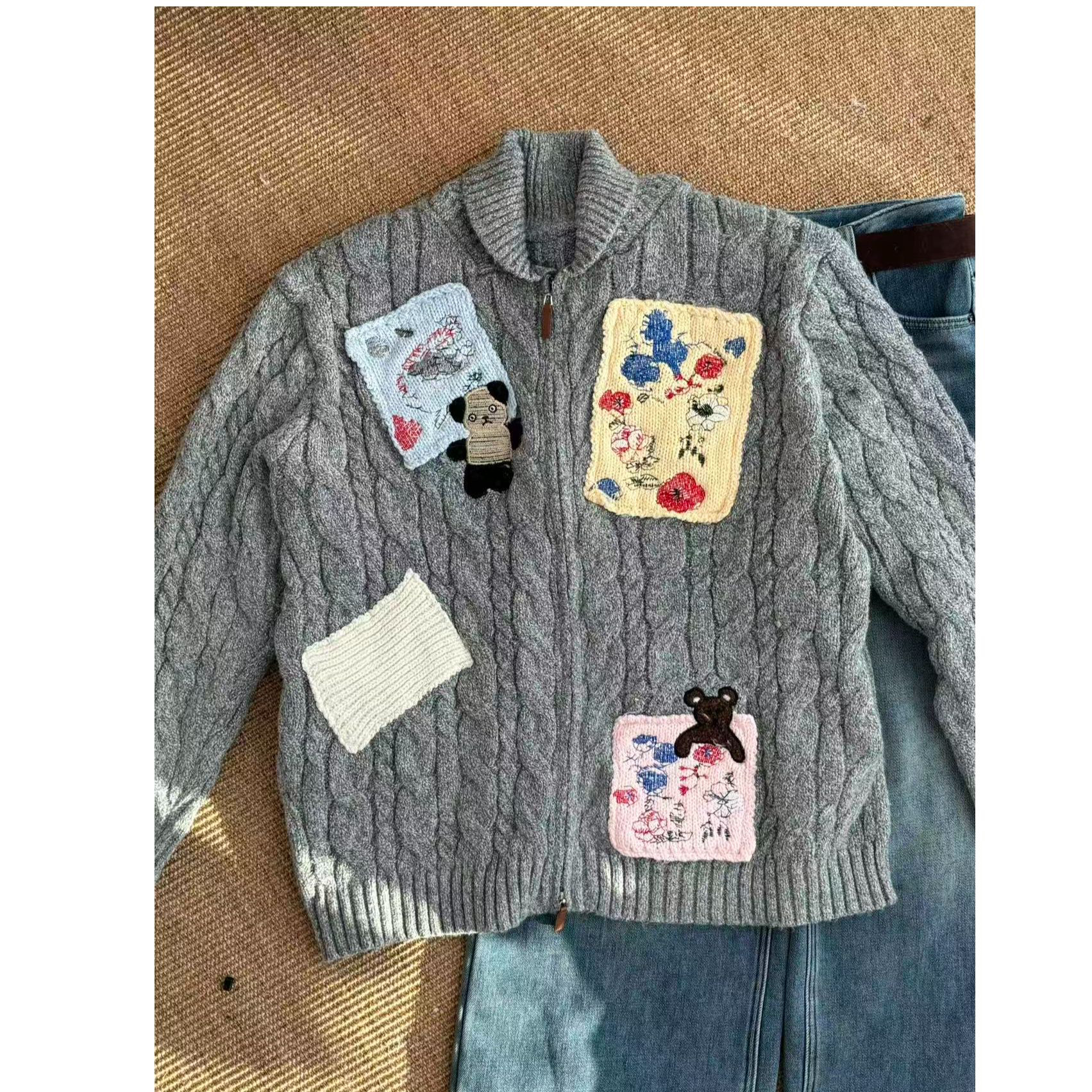 【卷卷家】手工贴布毛衣,女装/女士精品,毛衣,淘宝优惠券,粉丝福利购,淘宝优惠卷