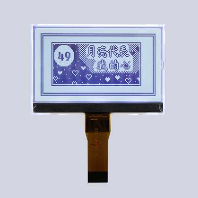 LX-12864P1白底黑字大尺寸 点阵液晶屏 COG LCD 显示屏 69*46mm