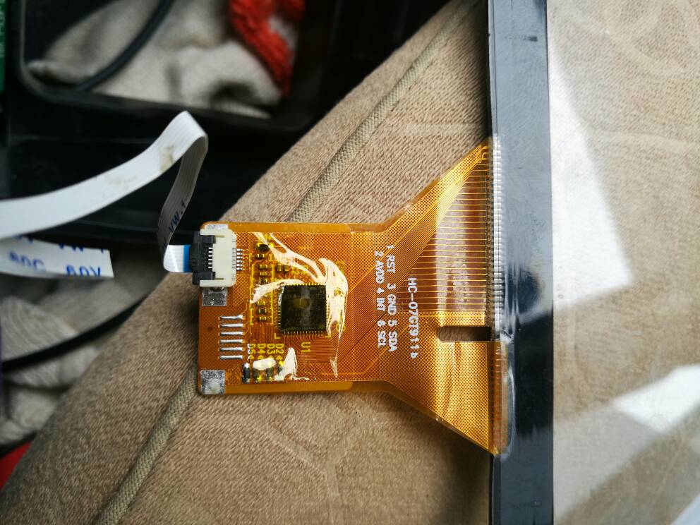 车载导航中控DVD一体机外屏触摸屏显示屏内屏电容屏HC-07GT911B