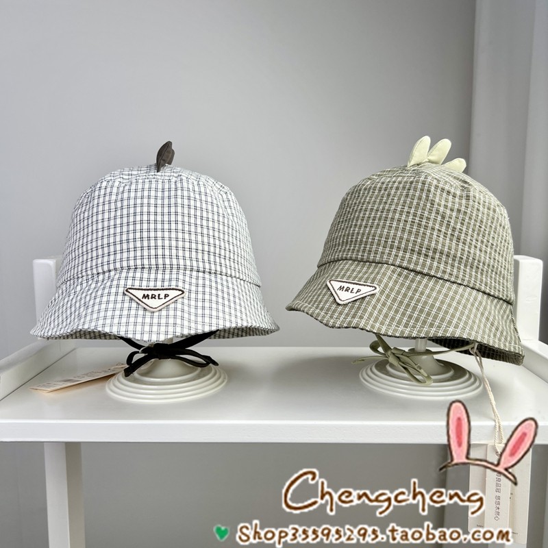 木然良品春季新款男女宝宝婴儿童遮阳纯棉柔软格子恐龙渔夫盆帽子,童装/婴儿装/亲子装,帽子,淘宝优惠券,粉丝福利购,淘宝优惠卷