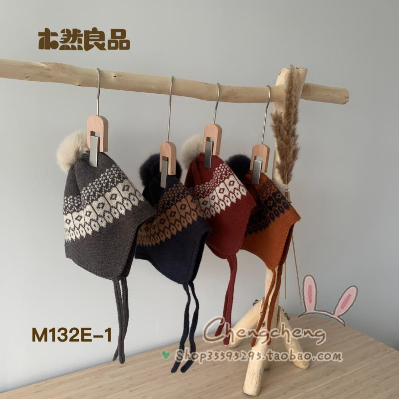 护耳双层木然良品毛线帽