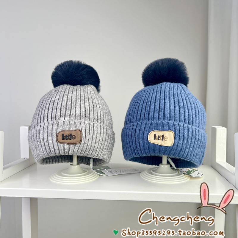 时尚字母小标洋气百搭针织套头帽