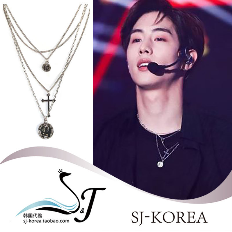 got7 Duan Yi En Mark Same item quality goods the republic of korea Lovers money three-dimensional relief cross multi-storey Necklacein the Accessories/Fashion Jewelry, Necklace  category - from Buy2taobao.com to provide professional Taobao agent buy service