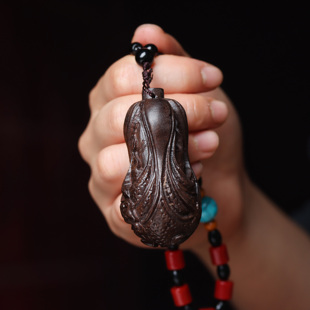 沉香木雕刻白菜手把件百财随身把玩件家居工艺品汽车挂件吊坠摆件