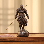 沉香木雕刻黑神话孙悟空摆件齐天大圣手办家居装 饰品斗战胜佛摆件