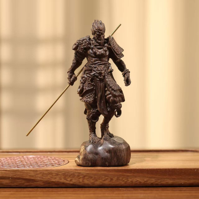 沉香木雕刻黑神话孙悟空摆件