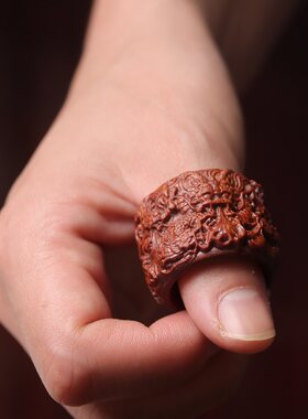 紫檀九龙扳指大拇指环