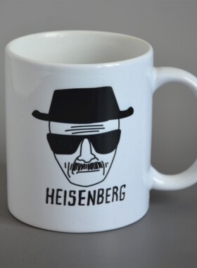 绝命毒师 breakingbad HEISENBERG 老白头像  白色陶瓷马克杯