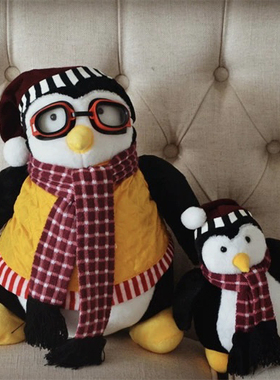 自制老友记周边joey的Hugsy 毛绒企鹅大小哈奇哈吉