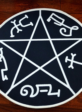 邪恶力量supernatural周边恶魔陷阱devil's trap圈绒地毯地垫