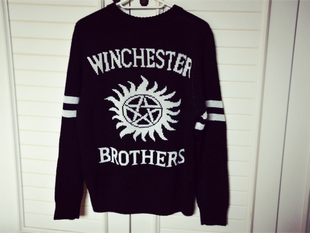 【亏本清仓】邪恶力量周边双层五芒星图案毛衣 含羊毛