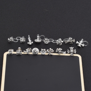 无耳洞U形耳夹复古欧美风小耳钉耳环个性男女耳骨钉十字架耳钉夹