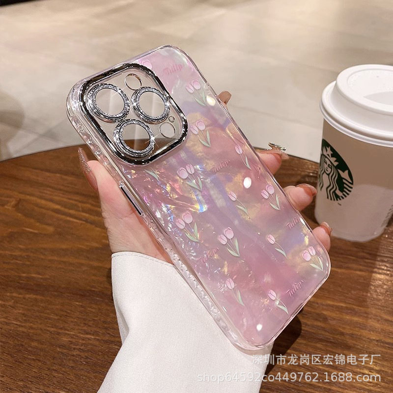 适用苹果17ProMax郁金香手机壳全包镜头膜iPhone16贝壳纹14保护套,个性定制/设计服务/DIY,手机壳/保护套定制,淘宝优惠券,粉丝福利购,淘宝优惠卷